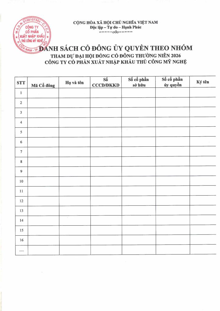 Tài liệu tham dự Đại hội cổ đông thường niên năm 2026